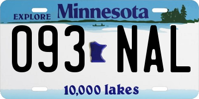 MN license plate 093NAL