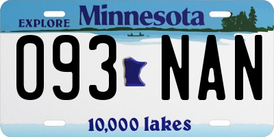 MN license plate 093NAN