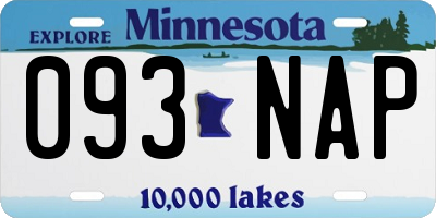 MN license plate 093NAP