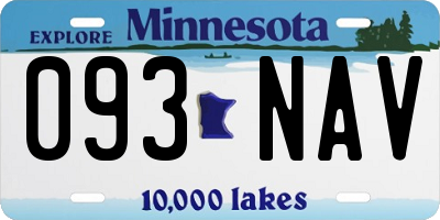 MN license plate 093NAV