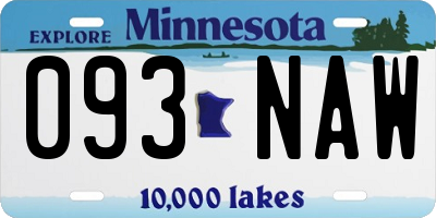 MN license plate 093NAW