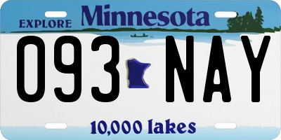MN license plate 093NAY