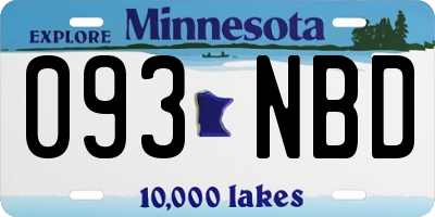MN license plate 093NBD
