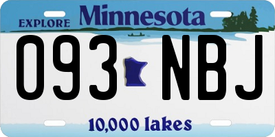 MN license plate 093NBJ