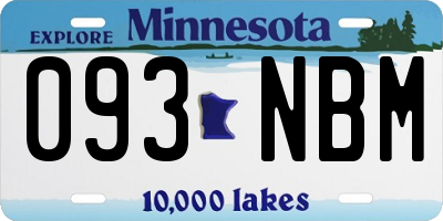 MN license plate 093NBM