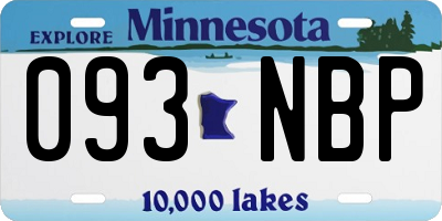 MN license plate 093NBP