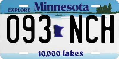 MN license plate 093NCH