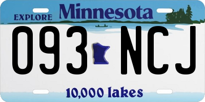 MN license plate 093NCJ