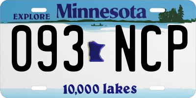 MN license plate 093NCP