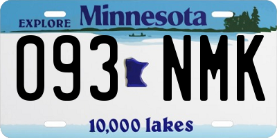 MN license plate 093NMK