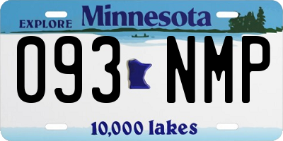 MN license plate 093NMP