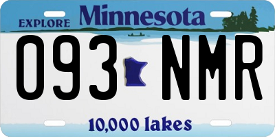 MN license plate 093NMR