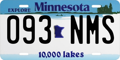 MN license plate 093NMS