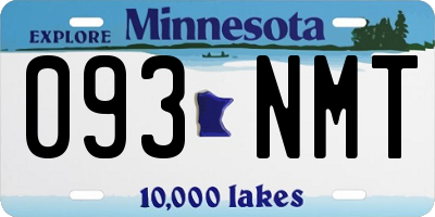 MN license plate 093NMT