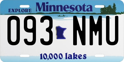 MN license plate 093NMU