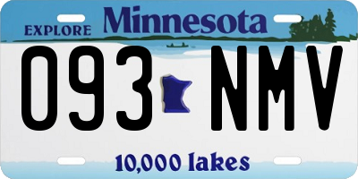 MN license plate 093NMV