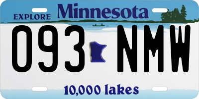 MN license plate 093NMW