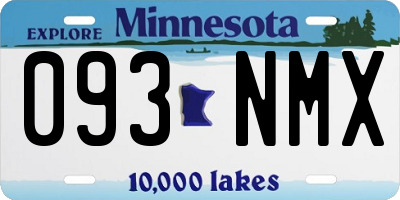 MN license plate 093NMX