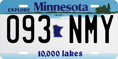 MN license plate 093NMY