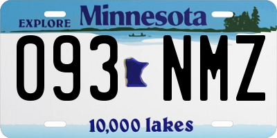 MN license plate 093NMZ