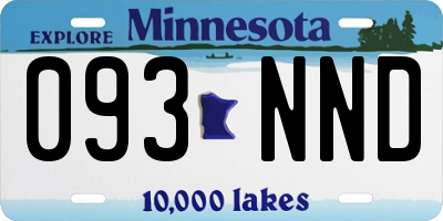 MN license plate 093NND