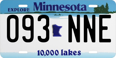 MN license plate 093NNE