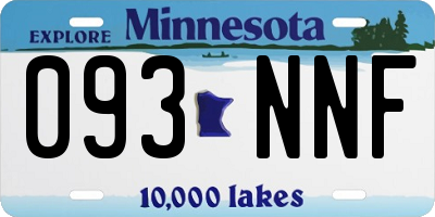 MN license plate 093NNF