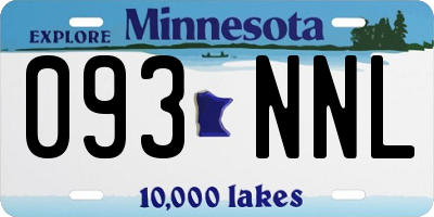 MN license plate 093NNL