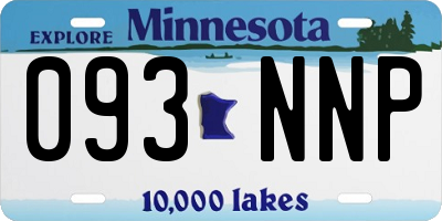 MN license plate 093NNP