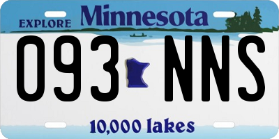 MN license plate 093NNS