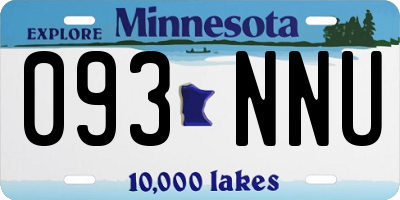 MN license plate 093NNU