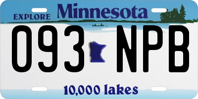 MN license plate 093NPB