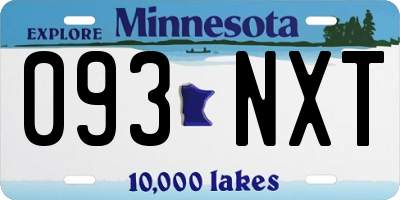 MN license plate 093NXT