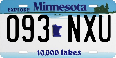 MN license plate 093NXU