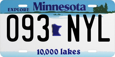MN license plate 093NYL