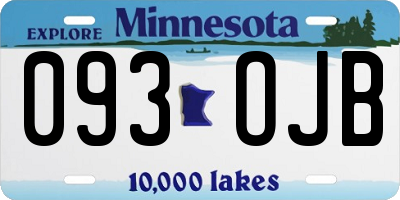 MN license plate 093OJB