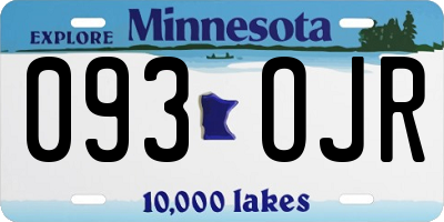 MN license plate 093OJR