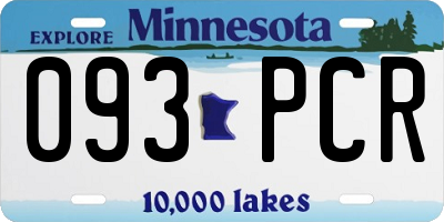 MN license plate 093PCR