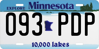 MN license plate 093PDP