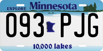 MN license plate 093PJG