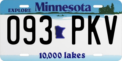 MN license plate 093PKV