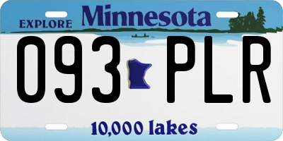 MN license plate 093PLR