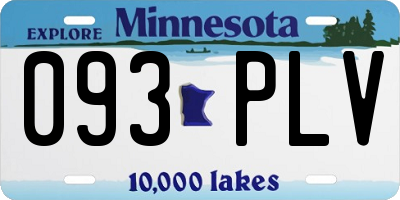 MN license plate 093PLV
