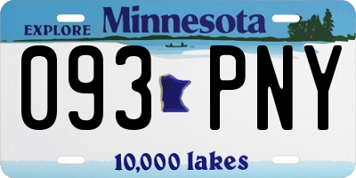 MN license plate 093PNY
