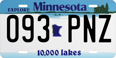 MN license plate 093PNZ