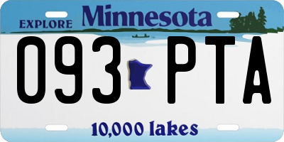 MN license plate 093PTA