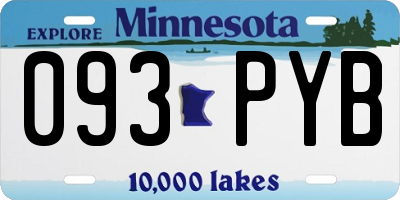 MN license plate 093PYB