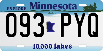 MN license plate 093PYQ