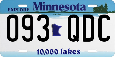 MN license plate 093QDC