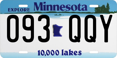 MN license plate 093QQY